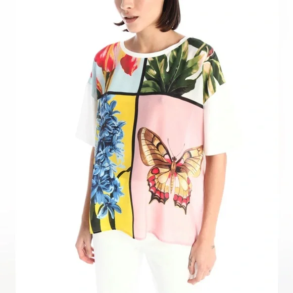 SOLD! Weekend MAXMARA Cut-Label Wide Relaxed Fit crepe Top Size:Small 160/84A - Picture 5 of 13